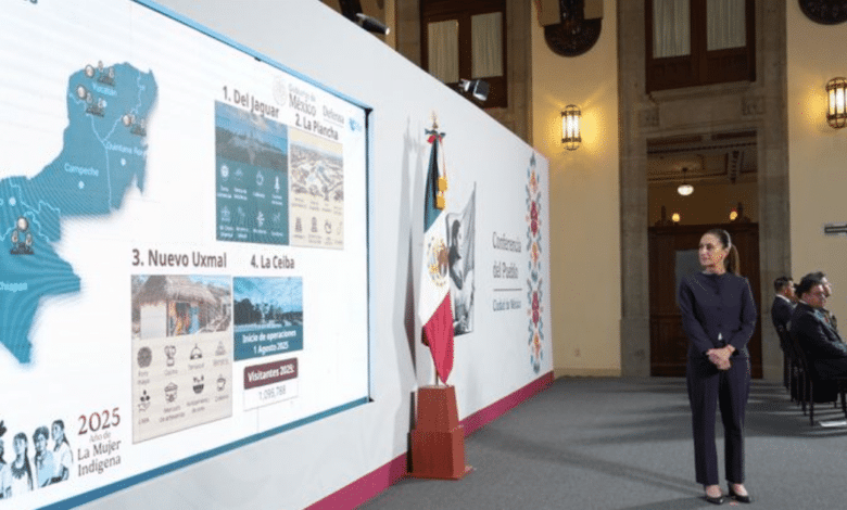 Tren Maya y su línea de carga van bien y son muy rentables Presidenta Claudia Sheinbaum