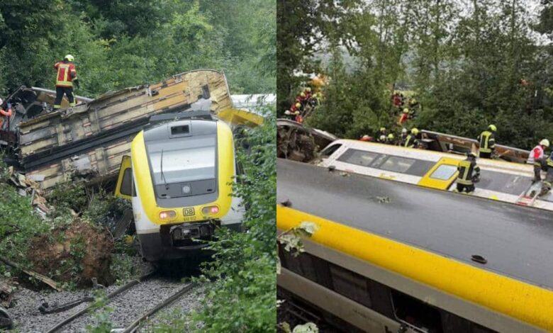 Tren en Alemania se descarrila, deja varios muertos y heridos (Fotos de internet)